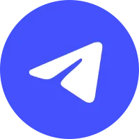 Голубой синий Логотип Telegram в круге